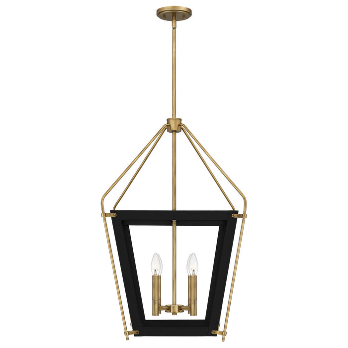 Myhouse Lighting Quoizel - QP5348EK - Four Light Pendant - Abbeville - Earth Black