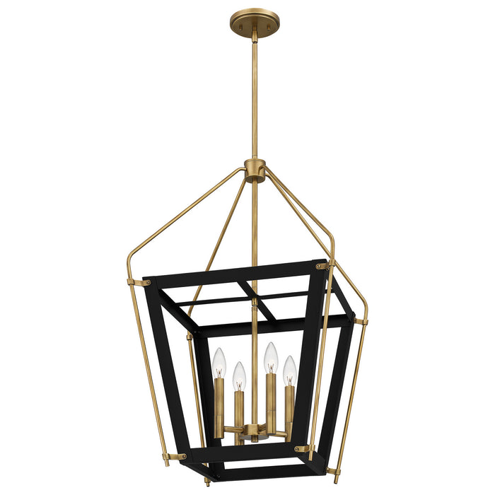 Myhouse Lighting Quoizel - QP5348EK - Four Light Pendant - Abbeville - Earth Black