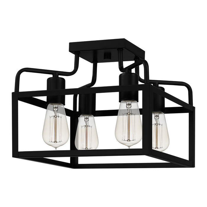 Myhouse Lighting Quoizel - QSF5349MBK - Four Light Semi-Flush Mount - Paulsen - Matte Black