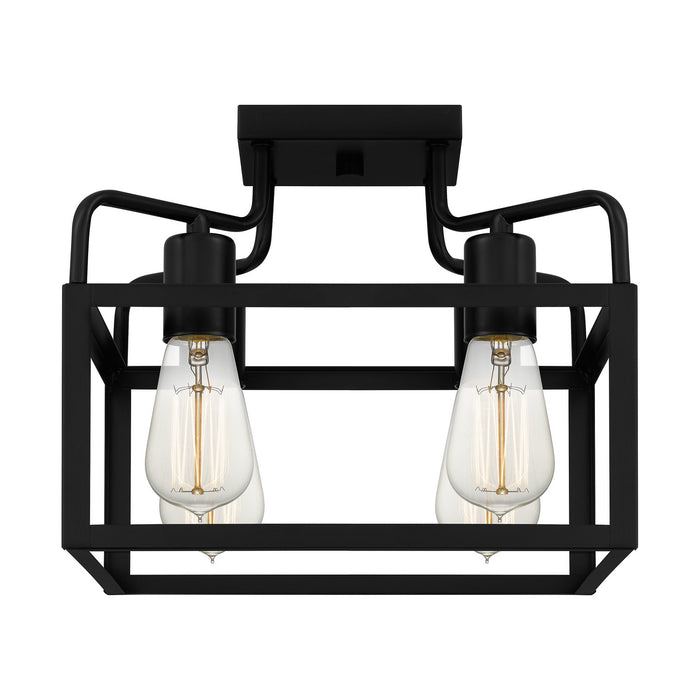 Myhouse Lighting Quoizel - QSF5349MBK - Four Light Semi-Flush Mount - Paulsen - Matte Black