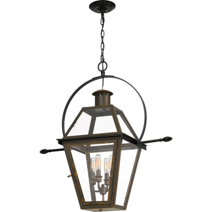 Myhouse Lighting Quoizel - RO2814IZ - Four Light Pendant - Rue De Royal - Industrial Bronze