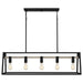 Myhouse Lighting Quoizel - TPT142MBK - Five Light Linear Chandelier - Tippet - Matte Black