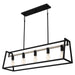 Myhouse Lighting Quoizel - TPT142MBK - Five Light Linear Chandelier - Tippet - Matte Black