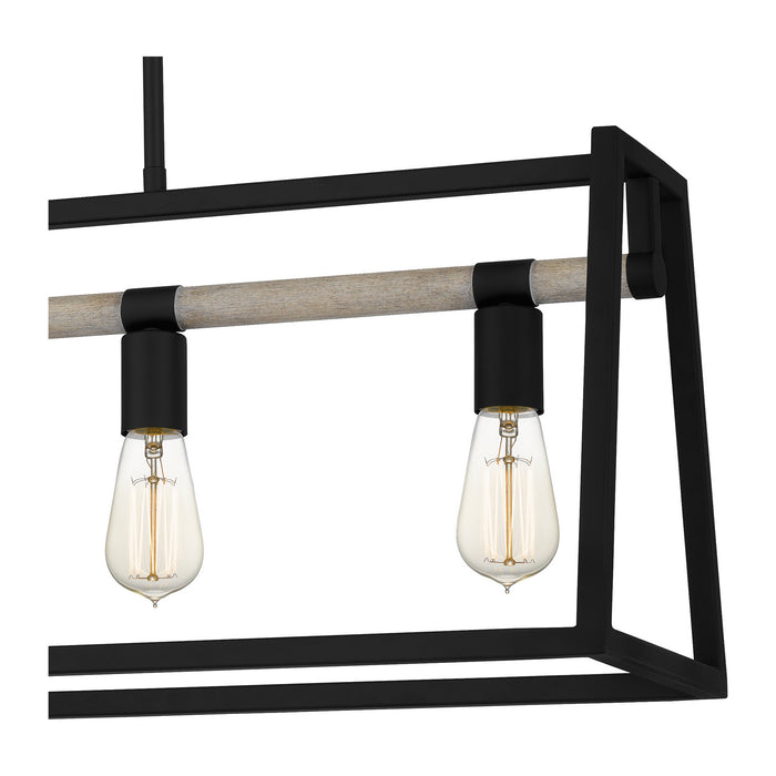 Myhouse Lighting Quoizel - TPT142MBK - Five Light Linear Chandelier - Tippet - Matte Black