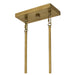 Myhouse Lighting Quoizel - WBS136WS - Three Light Linear Chandelier - Webster - Weathered Brass