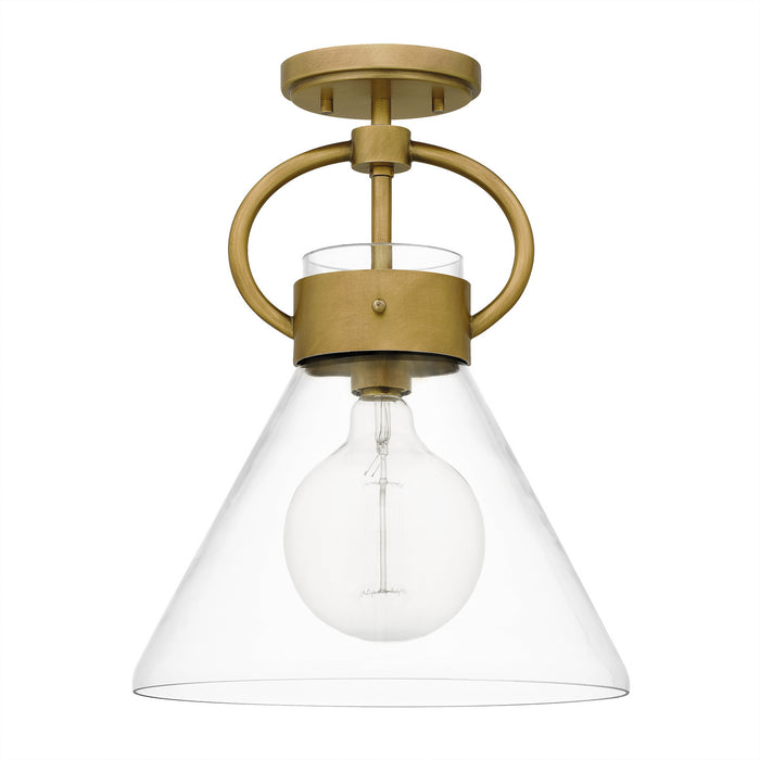 Myhouse Lighting Quoizel - WBS1712WS - One Light Semi Flush Mount - Webster - Weathered Brass