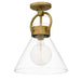 Myhouse Lighting Quoizel - WBS1712WS - One Light Semi Flush Mount - Webster - Weathered Brass