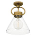 Myhouse Lighting Quoizel - WBS1712WS - One Light Semi Flush Mount - Webster - Weathered Brass