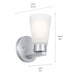 Myhouse Lighting Kichler - 52437NI - One Light Wall Sconce - Stamos - Brushed Nickel