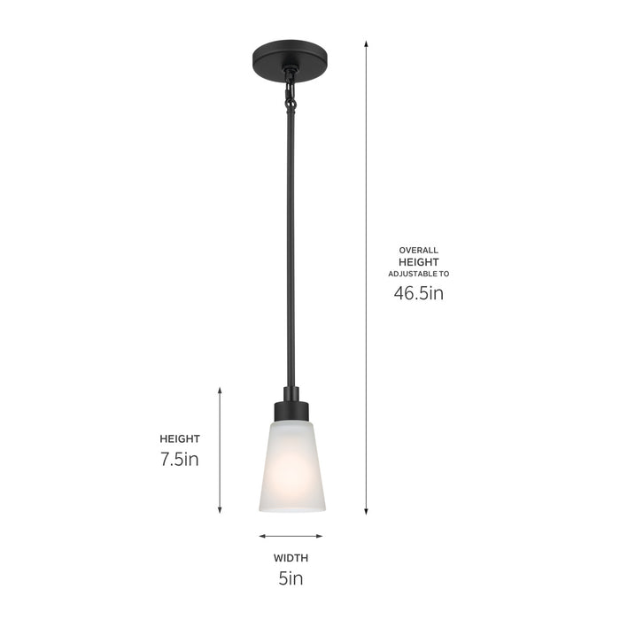 Myhouse Lighting Kichler - 52444BK - One Light Mini Pendant - Erma - Black