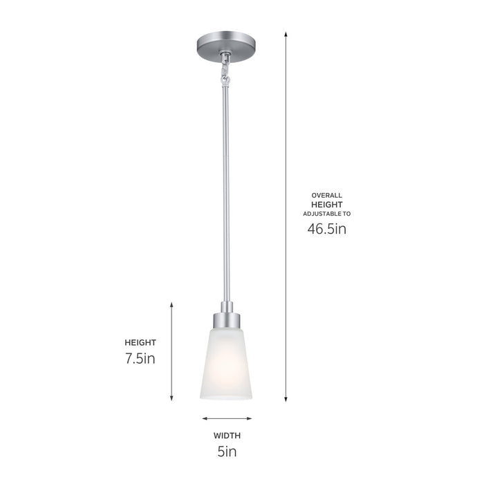 Myhouse Lighting Kichler - 52444NI - One Light Mini Pendant - Erma - Brushed Nickel