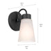 Myhouse Lighting Kichler - 52445BK - One Light Wall Sconce - Erma - Black