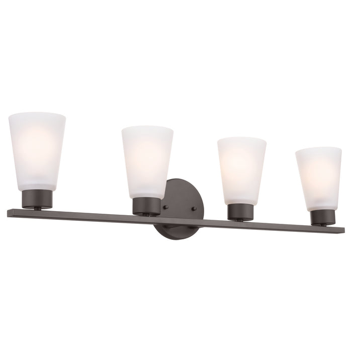 Myhouse Lighting Kichler - 55122OZ - Four Light Bath - Stamos - Olde Bronze