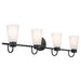 Myhouse Lighting Kichler - 55127BK - Four Light Bath - Erma - Black