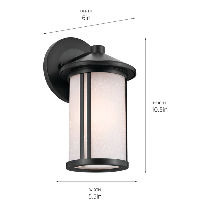 Myhouse Lighting Kichler - 59098BK - One Light Outdoor Wall Mount - Lombard - Black