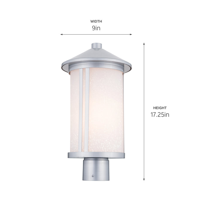 Myhouse Lighting Kichler - 59101BA - One Light Outdoor Post Lantern - Lombard - Brushed Aluminum