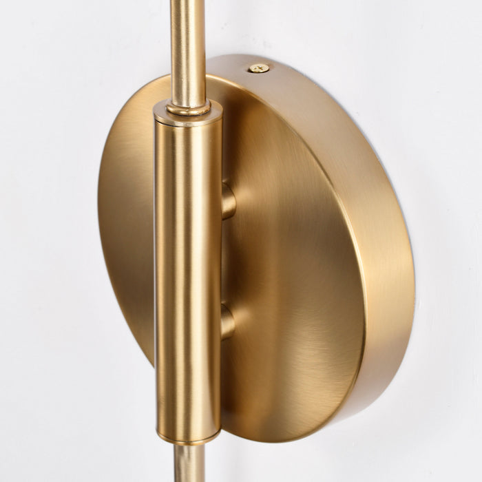 Myhouse Lighting Nuvo Lighting - 60-7393 - Two Light Wall Sconce - Trilby - Matte Black / Burnished Brass