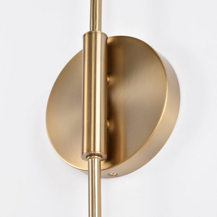 Myhouse Lighting Nuvo Lighting - 60-7394 - Two Light Wall Sconce - Trilby - Matte White / Burnished Brass