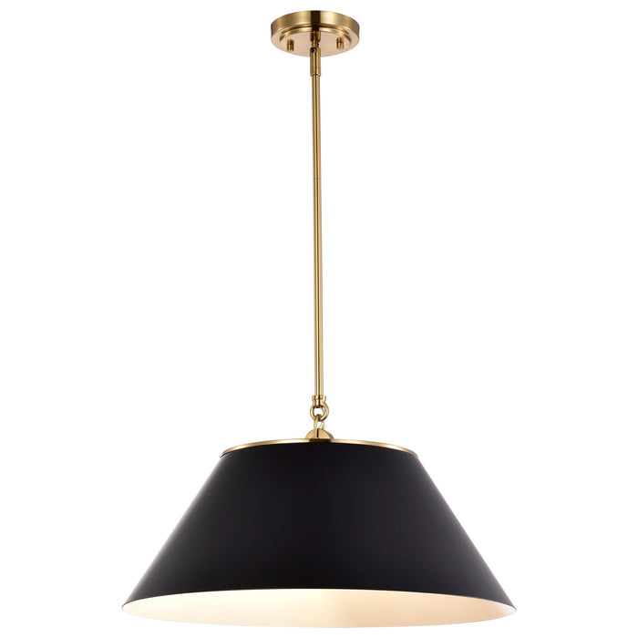 Myhouse Lighting Nuvo Lighting - 60-7414 - Three Light Pendant - Dover - Black / Vintage Brass