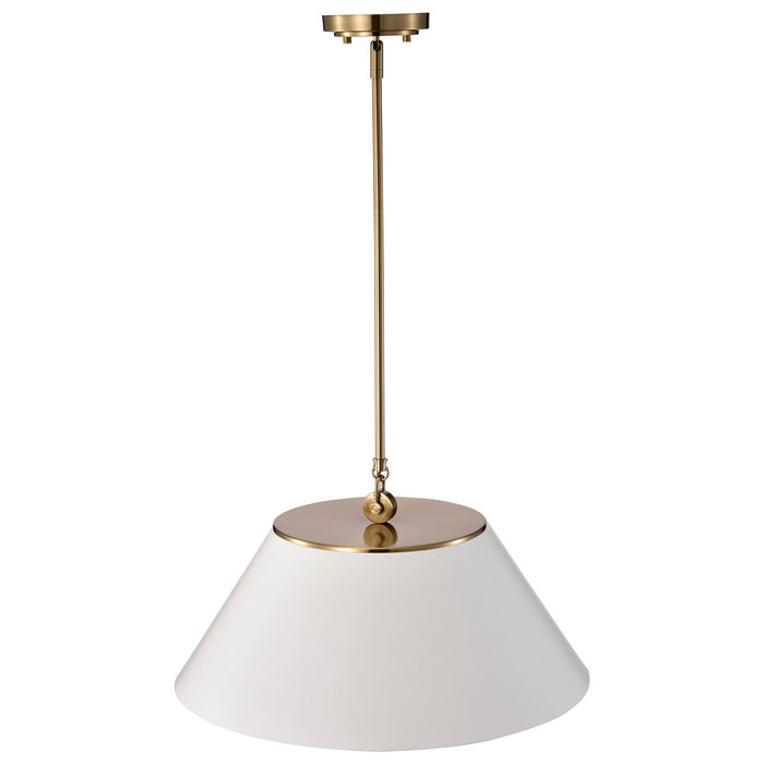 Myhouse Lighting Nuvo Lighting - 60-7415 - Three Light Pendant - Dover - White / Vintage Brass