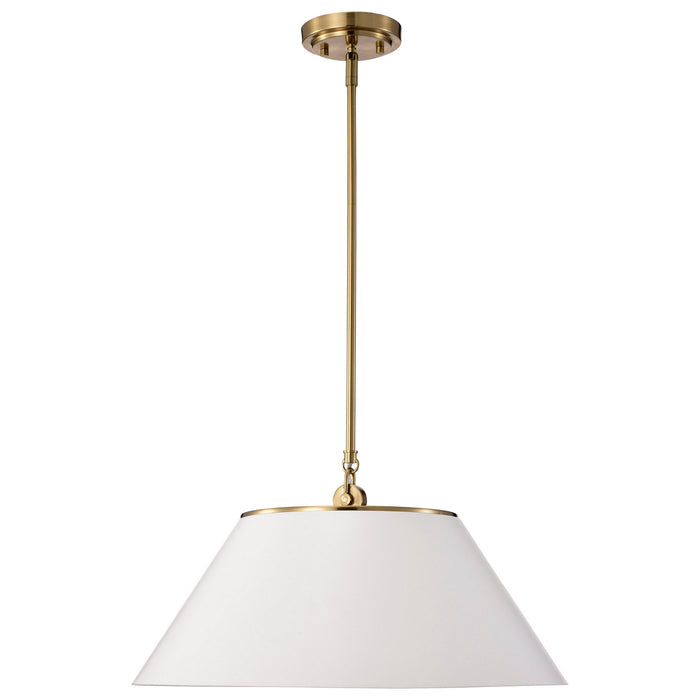 Myhouse Lighting Nuvo Lighting - 60-7415 - Three Light Pendant - Dover - White / Vintage Brass