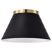 Myhouse Lighting Nuvo Lighting - 60-7417 - Three Light Flush Mount - Dover - Black / Vintage Brass