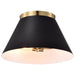 Myhouse Lighting Nuvo Lighting - 60-7417 - Three Light Flush Mount - Dover - Black / Vintage Brass