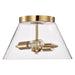 Myhouse Lighting Nuvo Lighting - 60-7419 - Three Light Flush Mount - Dover - Vintage Brass