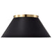 Myhouse Lighting Nuvo Lighting - 60-7420 - Three Light Flush Mount - Dover - Black / Vintage Brass