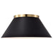 Myhouse Lighting Nuvo Lighting - 60-7420 - Three Light Flush Mount - Dover - Black / Vintage Brass