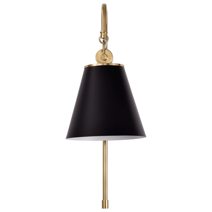 Myhouse Lighting Nuvo Lighting - 60-7445 - One Light Wall Sconce - Dover - Black / Vintage Brass