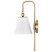 Myhouse Lighting Nuvo Lighting - 60-7446 - One Light Wall Sconce - Dover - White / Vintage Brass