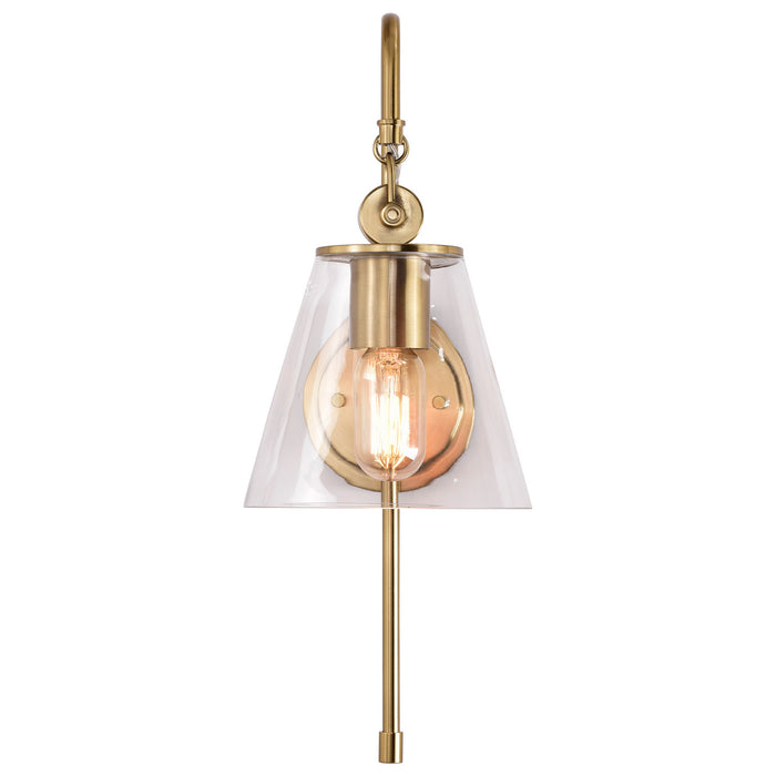 Myhouse Lighting Nuvo Lighting - 60-7449 - One Light Wall Sconce - Dover - Vintage Brass