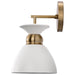 Myhouse Lighting Nuvo Lighting - 60-7459 - One Light Wall Sconce - Perkins - Matte White / Burnished Brass