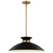 Myhouse Lighting Nuvo Lighting - 60-7461 - One Light Pendant - Perkins - Matte Black / Burnished Brass