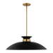 Myhouse Lighting Nuvo Lighting - 60-7462 - One Light Pendant - Perkins - Matte Black / Burnished Brass