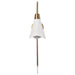 Myhouse Lighting Nuvo Lighting - 60-7468 - One Light Wall Sconce - Tango - Matte White / Burnished Brass