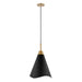 Myhouse Lighting Nuvo Lighting - 60-7473 - One Light Pendant - Tango - Matte Black / Burnished Brass