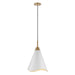 Myhouse Lighting Nuvo Lighting - 60-7474 - One Light Pendant - Tango - Matte White / Burnished Brass