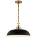 Myhouse Lighting Nuvo Lighting - 60-7481 - One Light Pendant - Colony - Matte Black / Burnished Brass