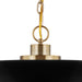 Myhouse Lighting Nuvo Lighting - 60-7481 - One Light Pendant - Colony - Matte Black / Burnished Brass