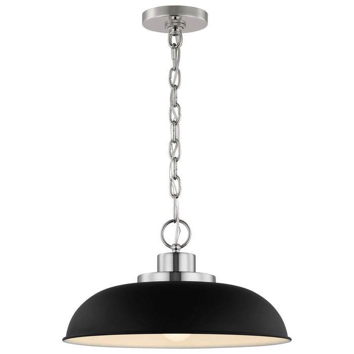 Myhouse Lighting Nuvo Lighting - 60-7482 - One Light Pendant - Colony - Matte Black / Polished Nickel