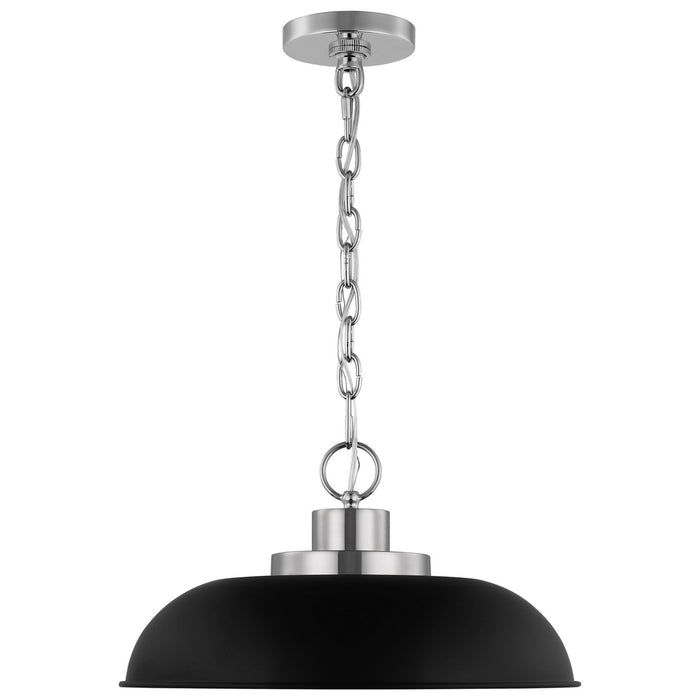 Myhouse Lighting Nuvo Lighting - 60-7482 - One Light Pendant - Colony - Matte Black / Polished Nickel