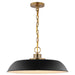 Myhouse Lighting Nuvo Lighting - 60-7484 - One Light Pendant - Colony - Matte Black / Burnished Brass