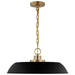 Myhouse Lighting Nuvo Lighting - 60-7484 - One Light Pendant - Colony - Matte Black / Burnished Brass