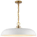 Myhouse Lighting Nuvo Lighting - 60-7486 - One Light Pendant - Colony - Matte White / Burnished Brass