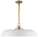 Myhouse Lighting Nuvo Lighting - 60-7486 - One Light Pendant - Colony - Matte White / Burnished Brass