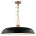 Myhouse Lighting Nuvo Lighting - 60-7487 - One Light Pendant - Colony - Matte Black / Burnished Brass