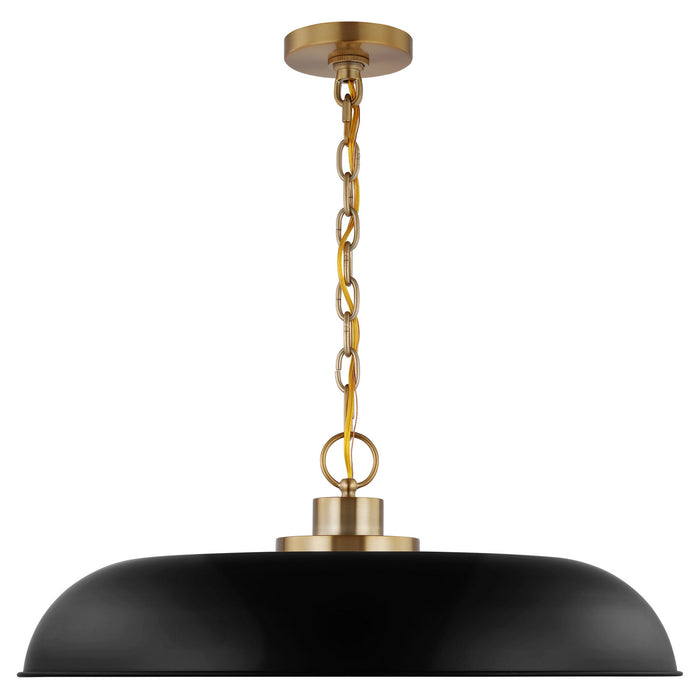 Myhouse Lighting Nuvo Lighting - 60-7487 - One Light Pendant - Colony - Matte Black / Burnished Brass