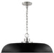 Myhouse Lighting Nuvo Lighting - 60-7488 - One Light Pendant - Colony - Matte Black / Polished Nickel